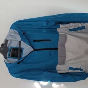 Distortion Blue and Gray Men's Jacket
